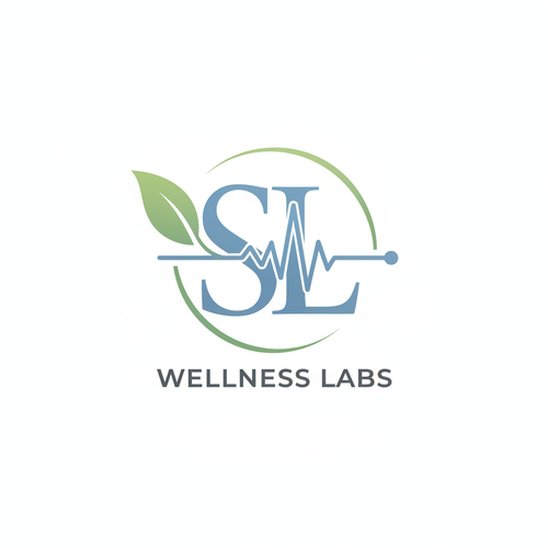 letter SL logo with minimalistic design that can be associated with health